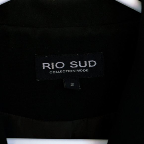 Rio Sud  Black Blazer Jacket Size 2 - Picture 5 of 5